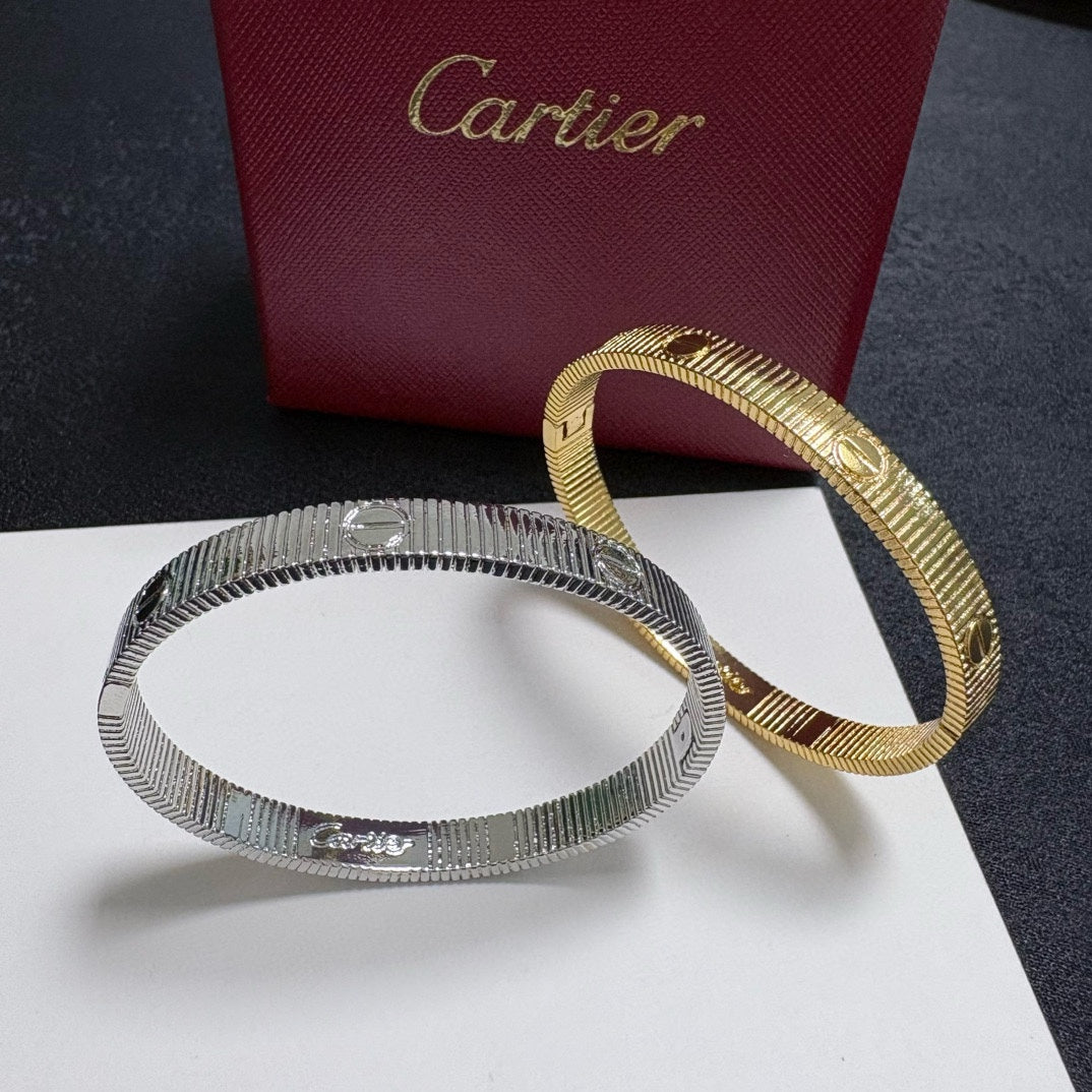 gold brass delicate Bangle for women - alternate angle view 3
