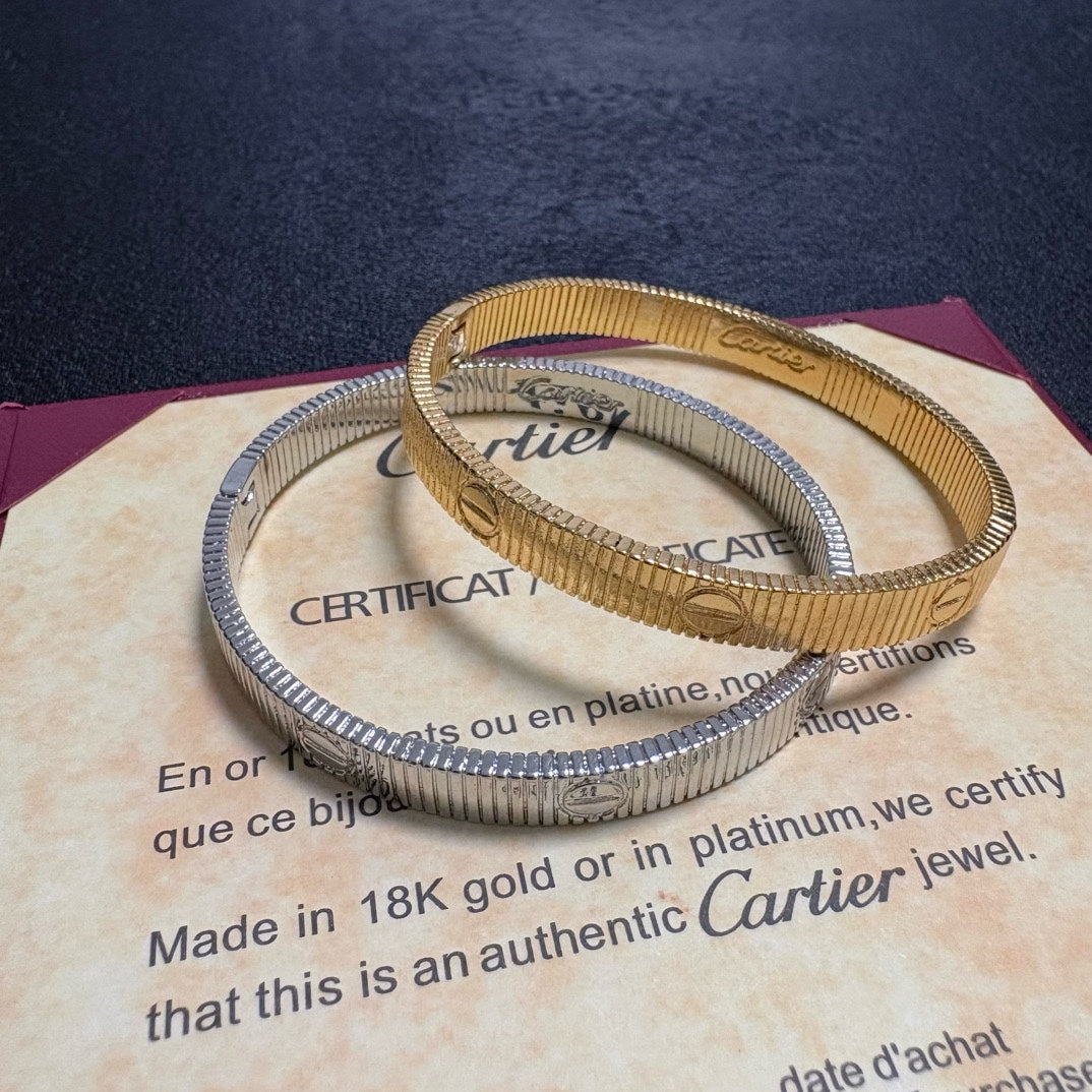 gold brass delicate Bangle for women - alternate angle view 6