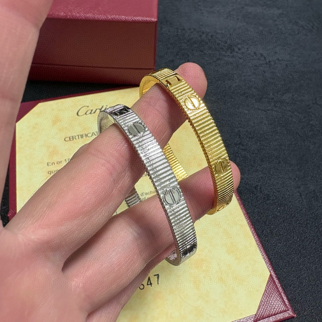 gold brass delicate Bangle for women - alternate angle view 8
