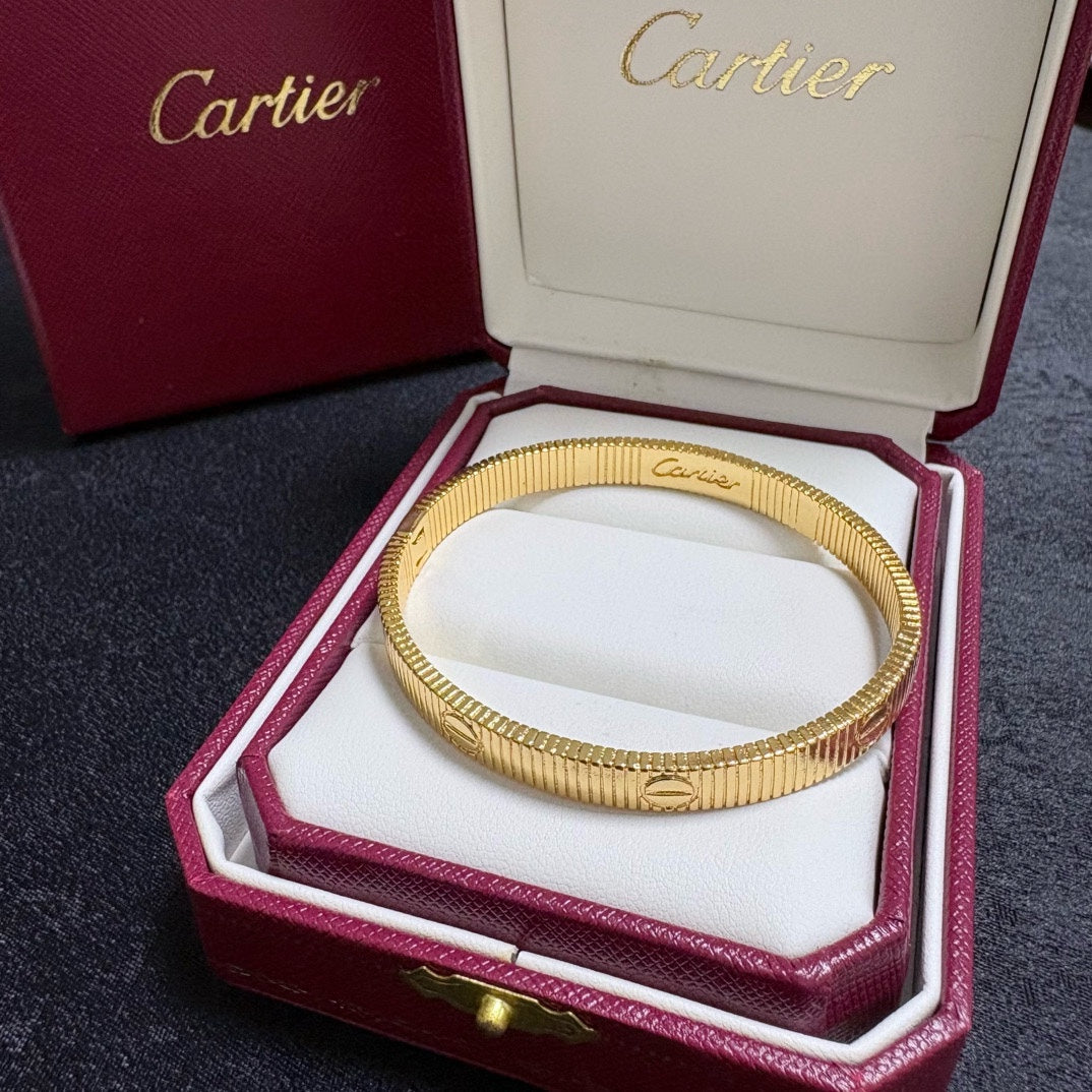 gold brass delicate Bangle for women - alternate angle view 7