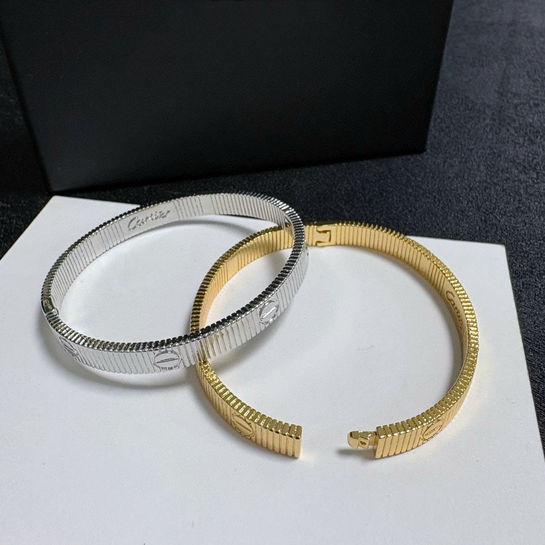 gold brass delicate Bangle for women - alternate angle view 4
