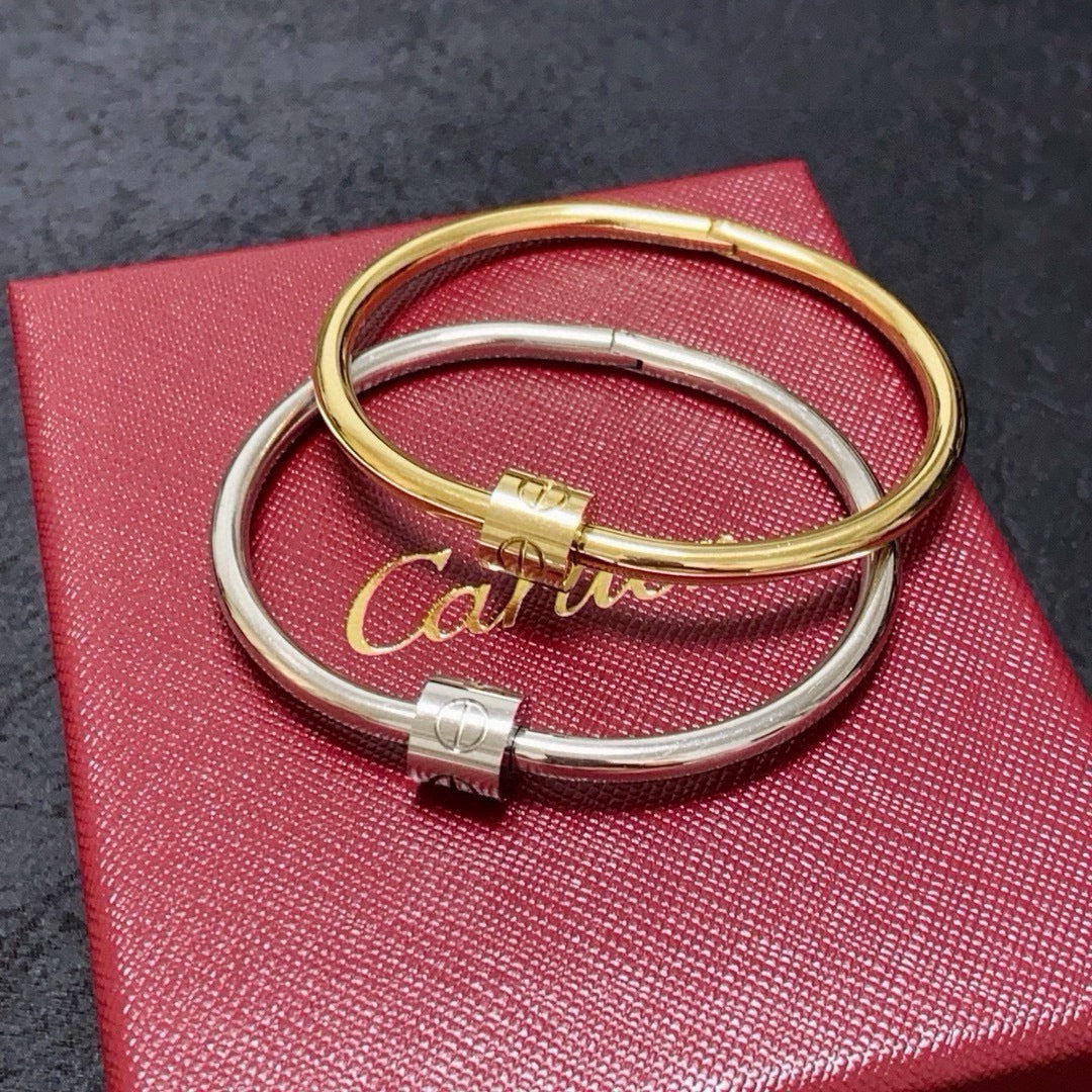 white delicate Bangle for women - alternate angle view 6