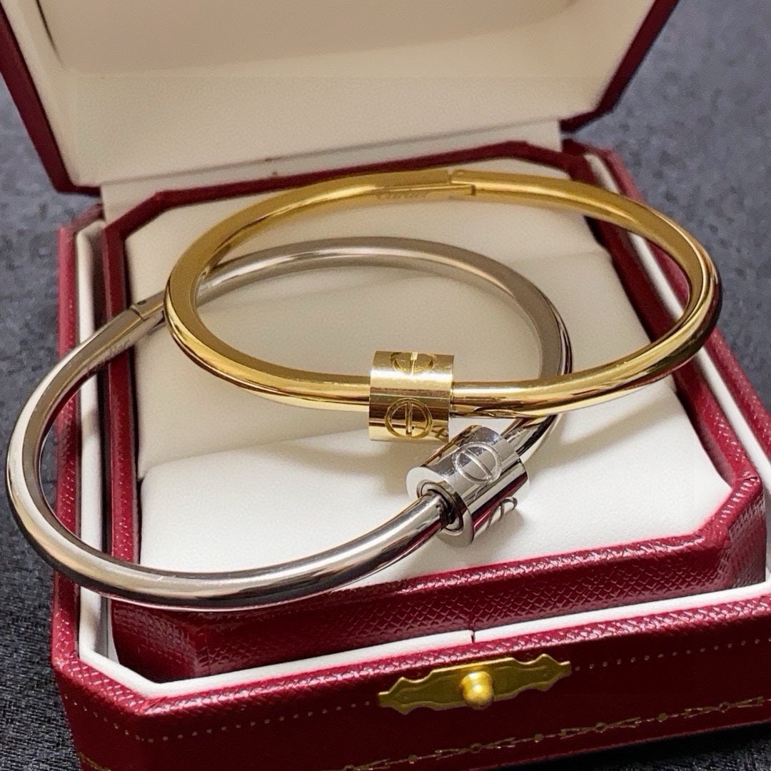 white delicate Bangle for women - product detail view