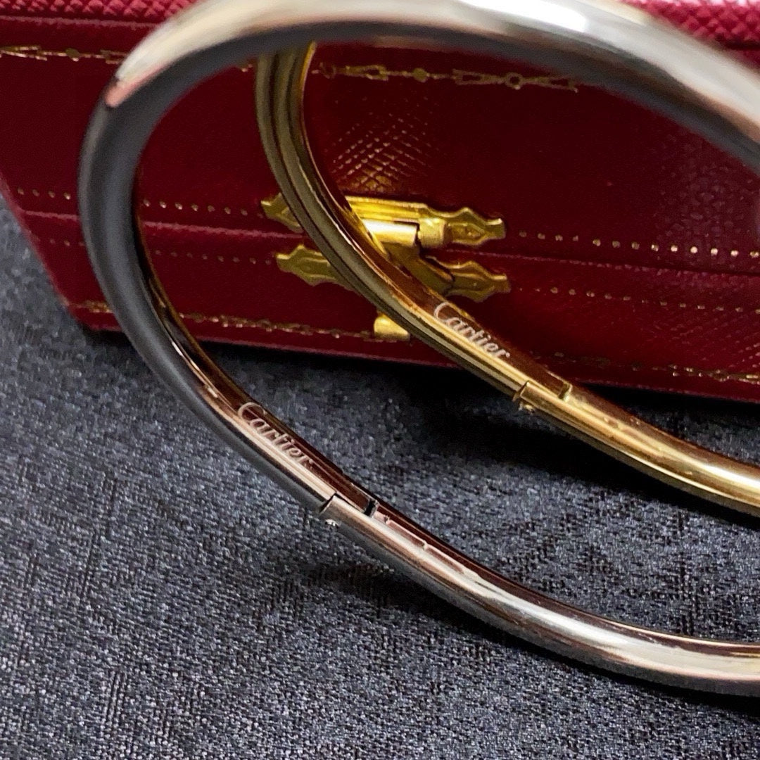 white delicate Bangle for women - alternate angle view 5