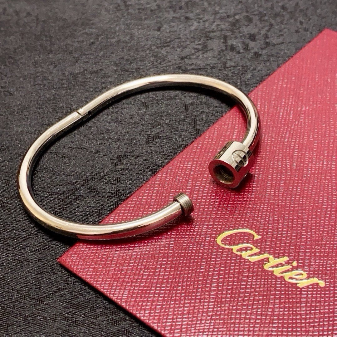 white delicate Bangle for women - alternate angle view 4