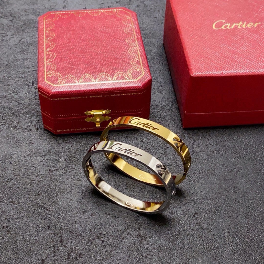 white hollow Bangle for women - alternate angle view 9