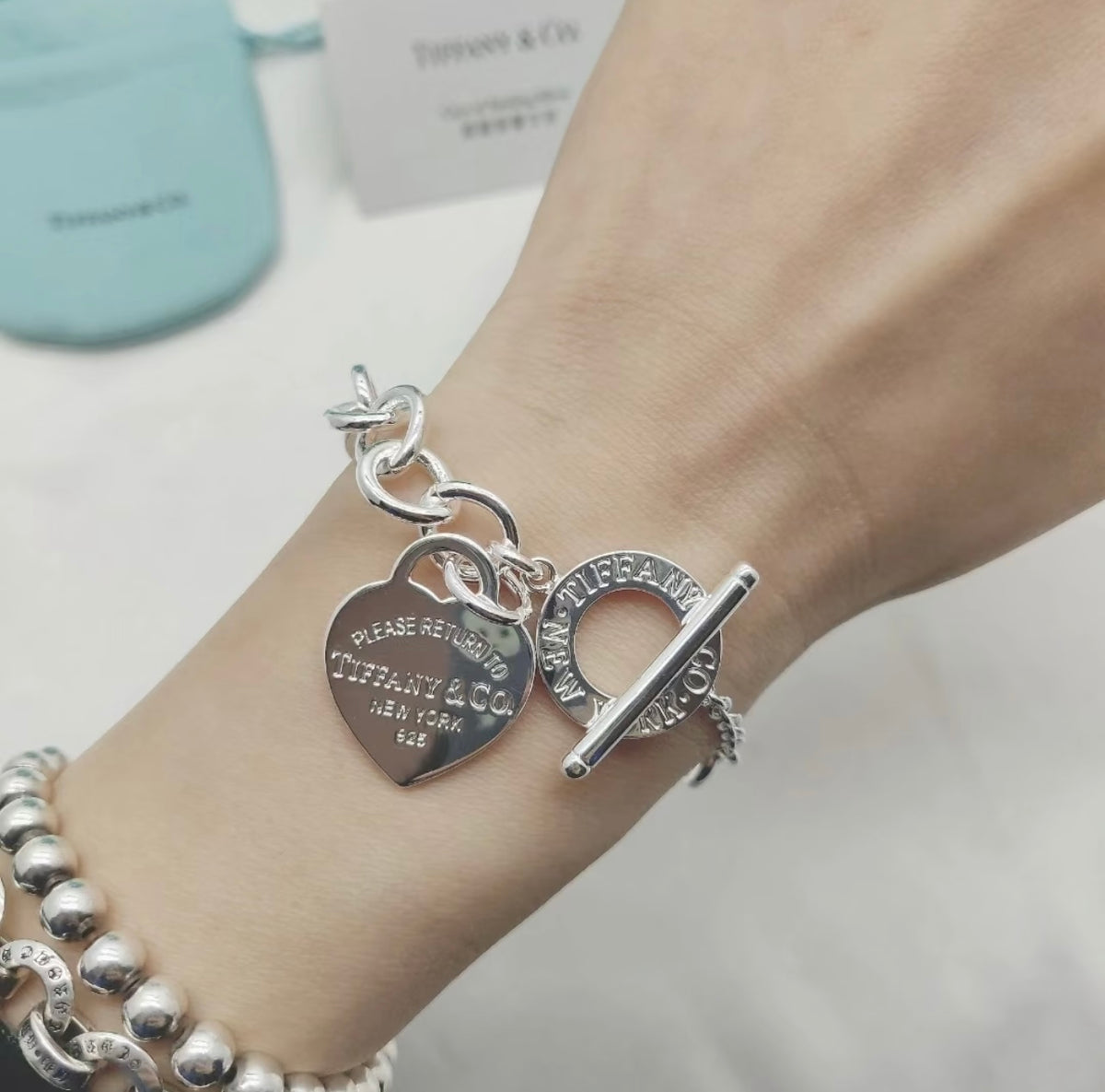 silver brass luxury Bracelet for women - alternate angle view 8