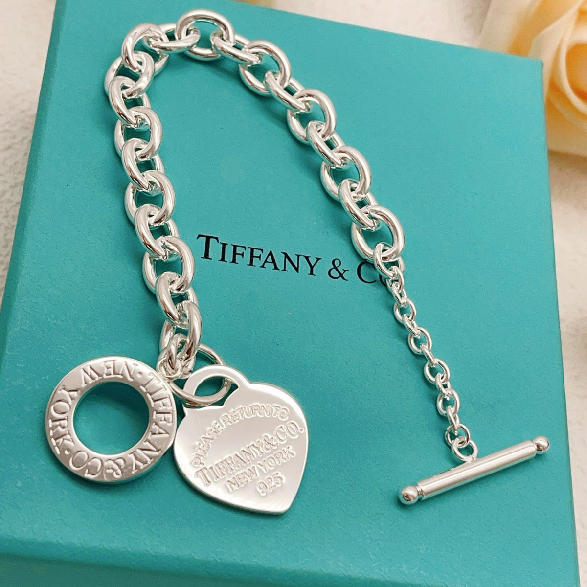 silver brass luxury Bracelet for women - alternate angle view 5