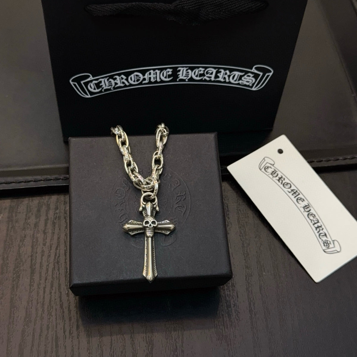 antique cross Pendant for men - alternate angle view 7