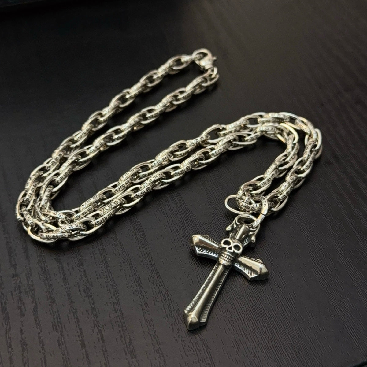 antique cross Pendant for men - alternate angle view 9