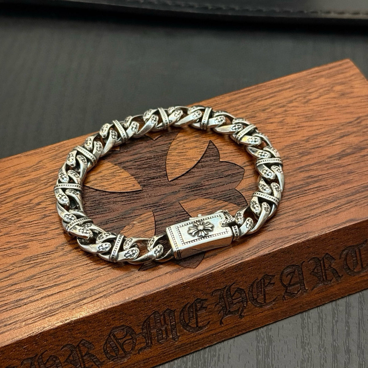 antique cross Bracelet for men - alternate angle view 5