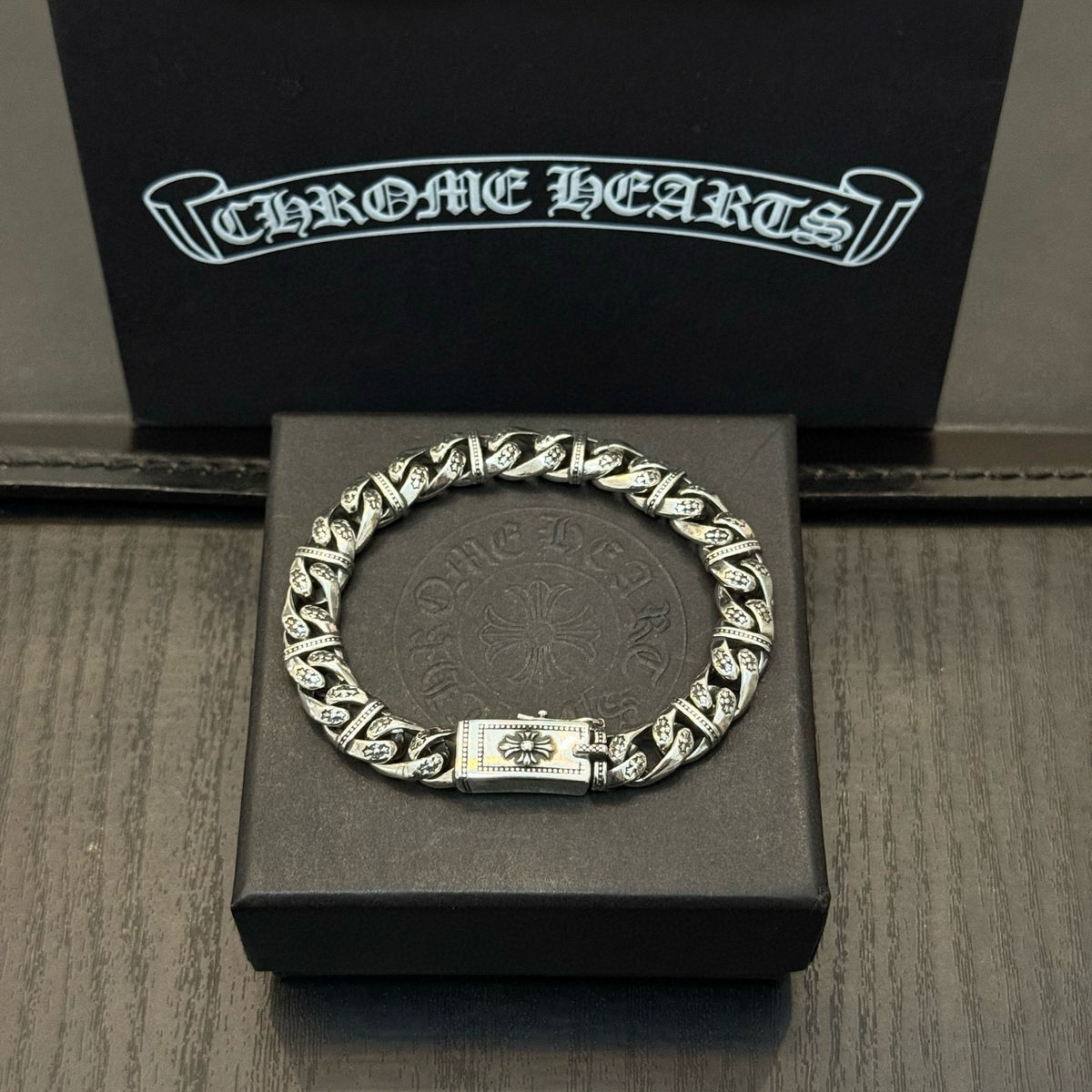 antique cross Bracelet for men - alternate angle view 2
