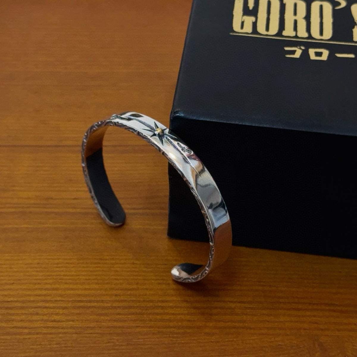 silver vintage Bangle for men - product detail view