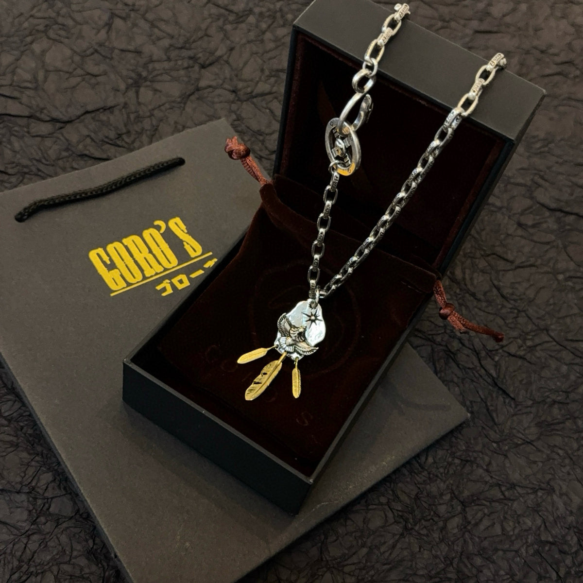 silver vintage Necklace for men - alternate angle view 9