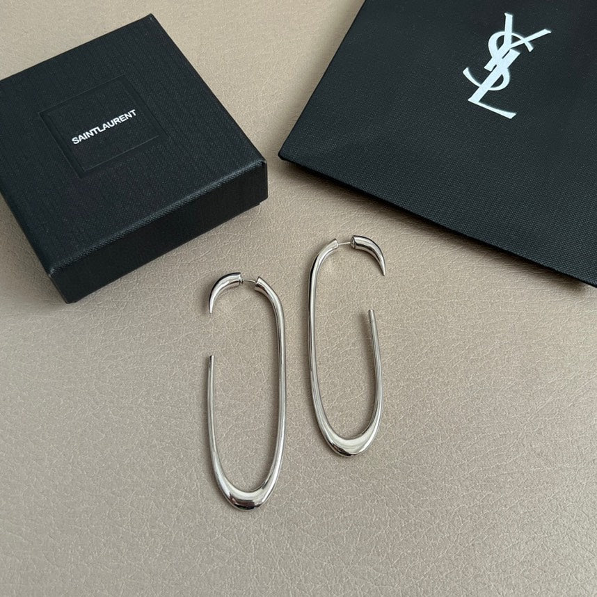 yellow brass elegant Stud Earrings for women - product detail view