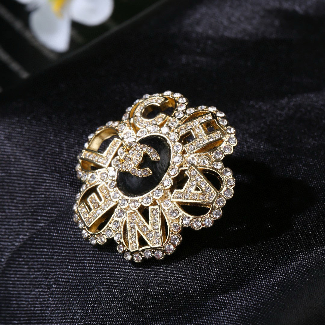 crystal floral Brooch for women - alternate angle view 7