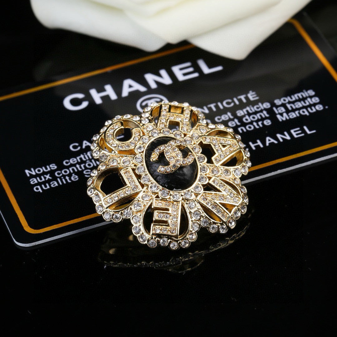 crystal floral Brooch for women - product detail view