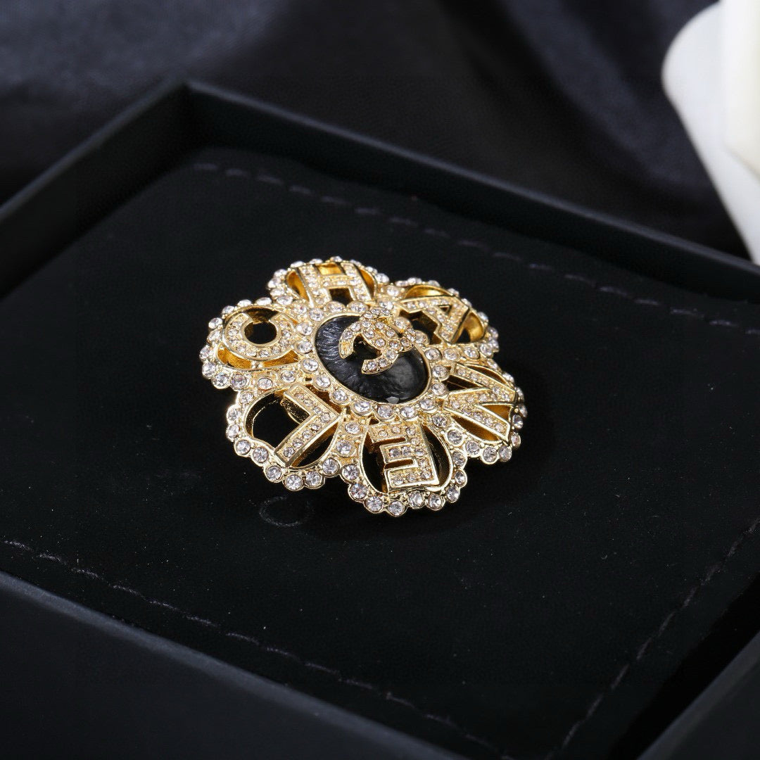 crystal floral Brooch for women - alternate angle view 5