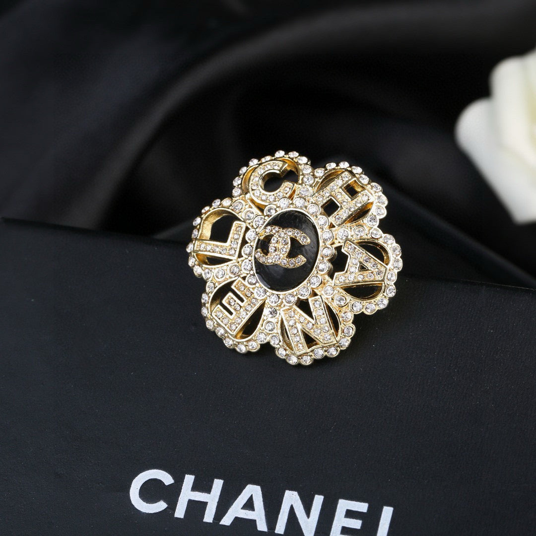 crystal floral Brooch for women - alternate angle view 3