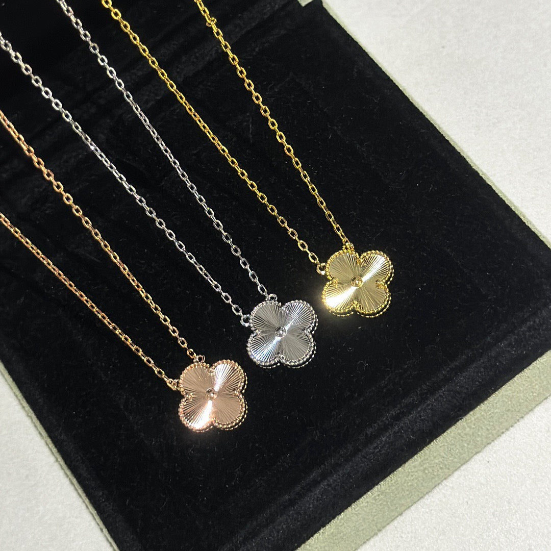 iridescent clover Necklace for women - alternate angle view 7
