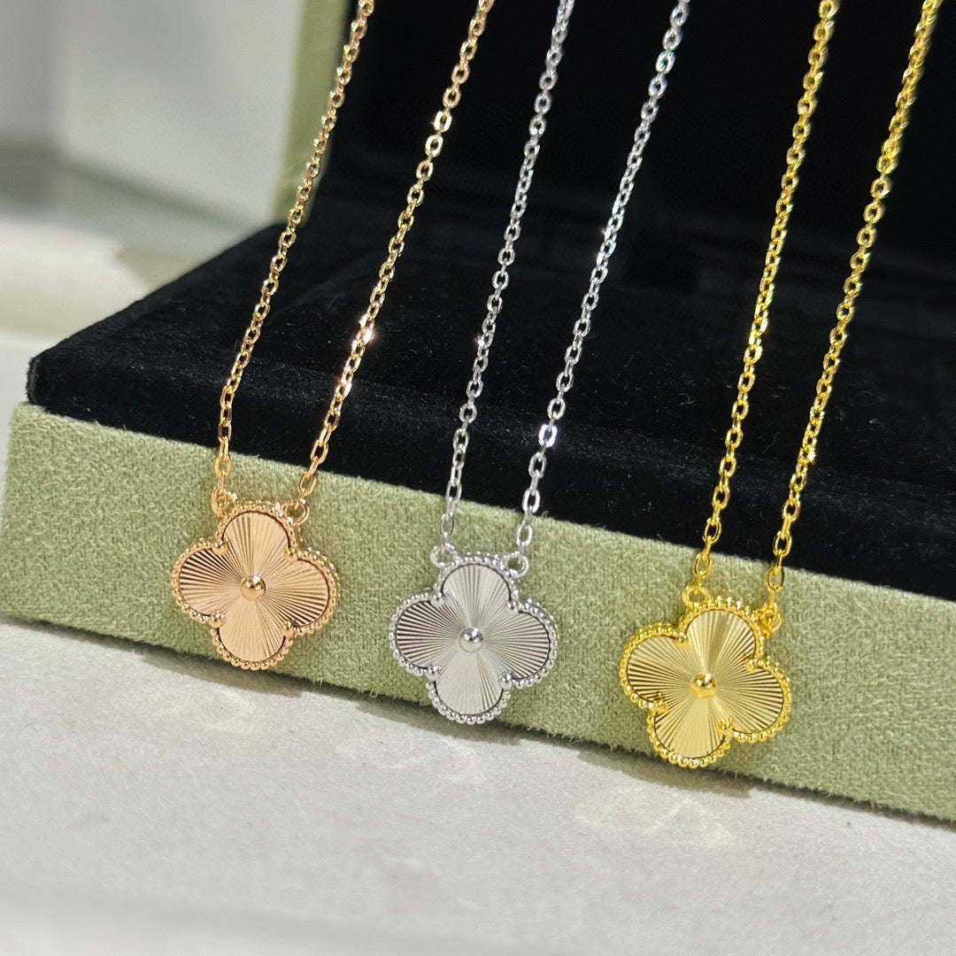 iridescent clover Necklace for women - alternate angle view 9