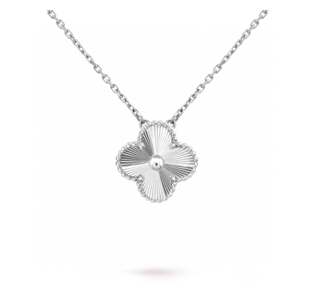 iridescent clover Necklace for women - product detail view