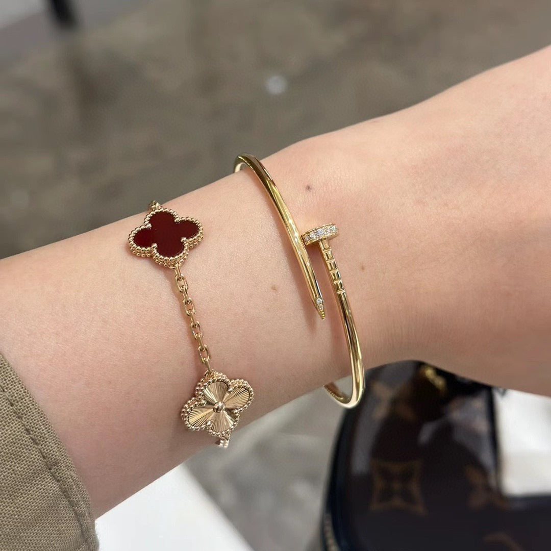 iridescent agate floral Bracelet for women - alternate angle view 3