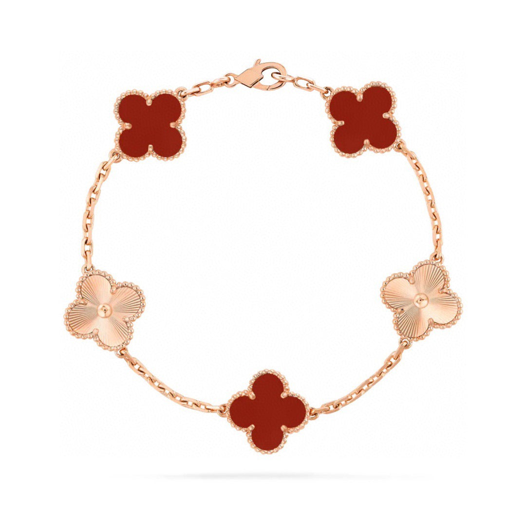 iridescent agate floral Bracelet for women - alternate angle view 2
