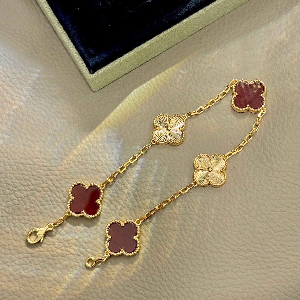 iridescent agate floral Bracelet for women - product detail view