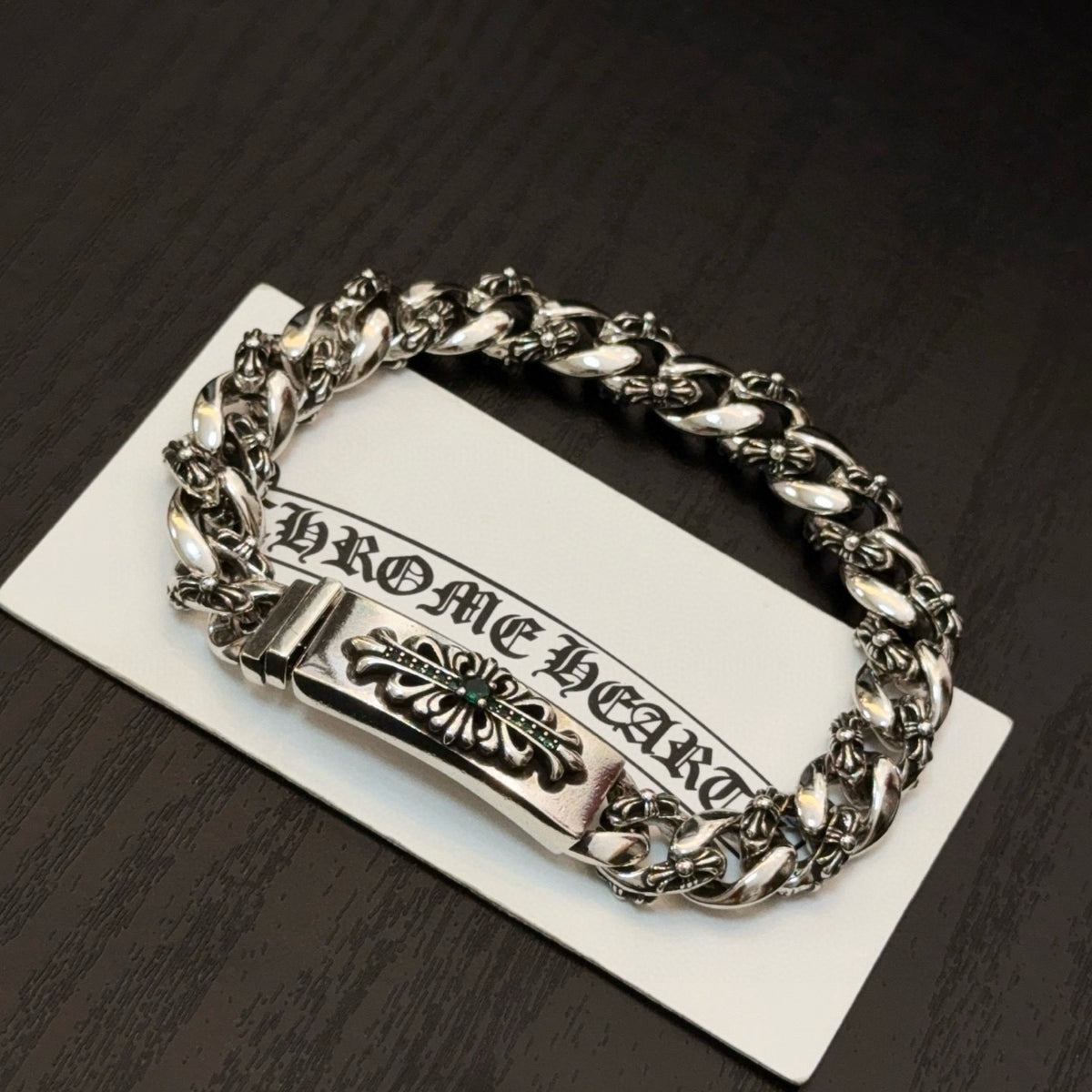 antique crystal cross Bracelet for men - alternate angle view 8