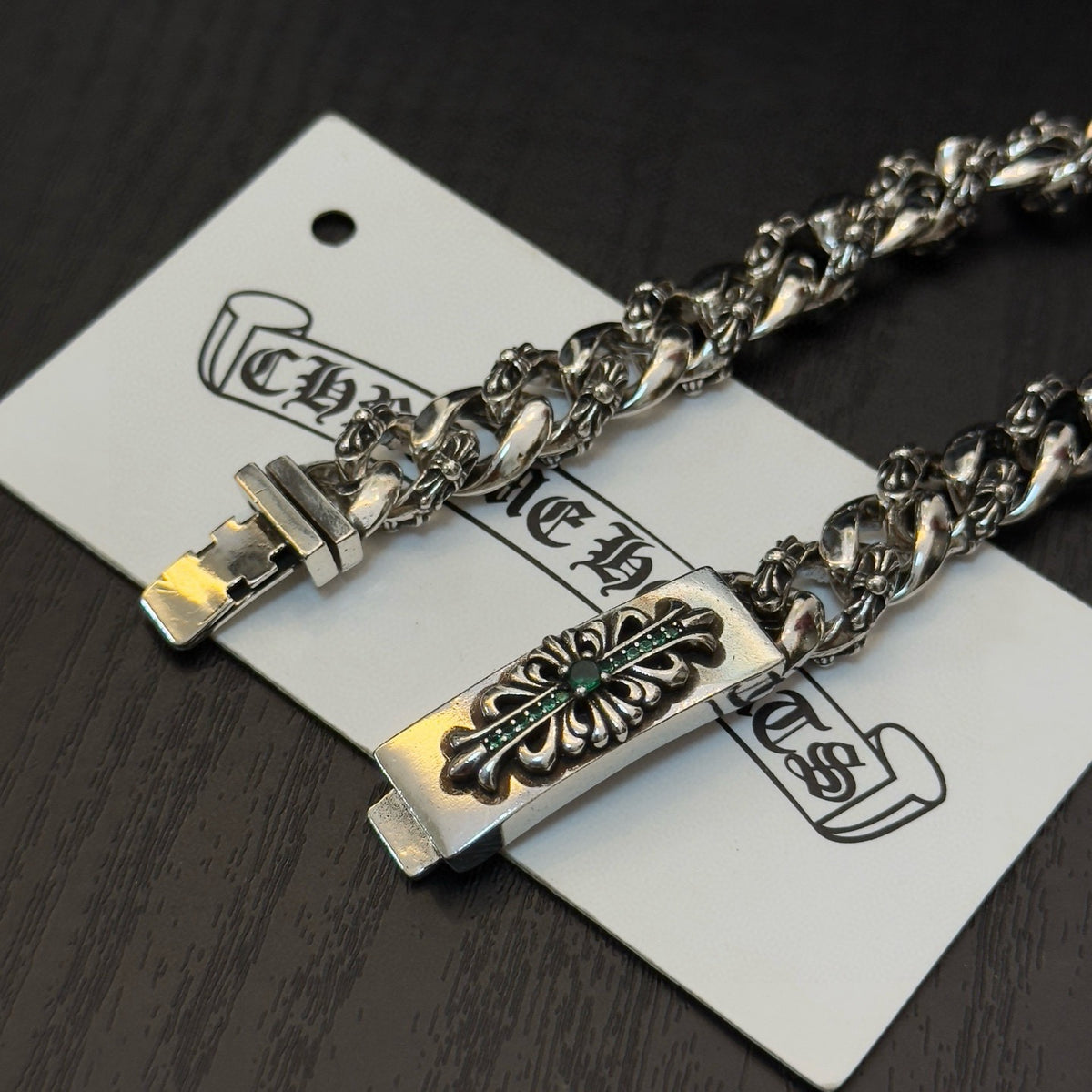 antique crystal cross Bracelet for men - alternate angle view 10