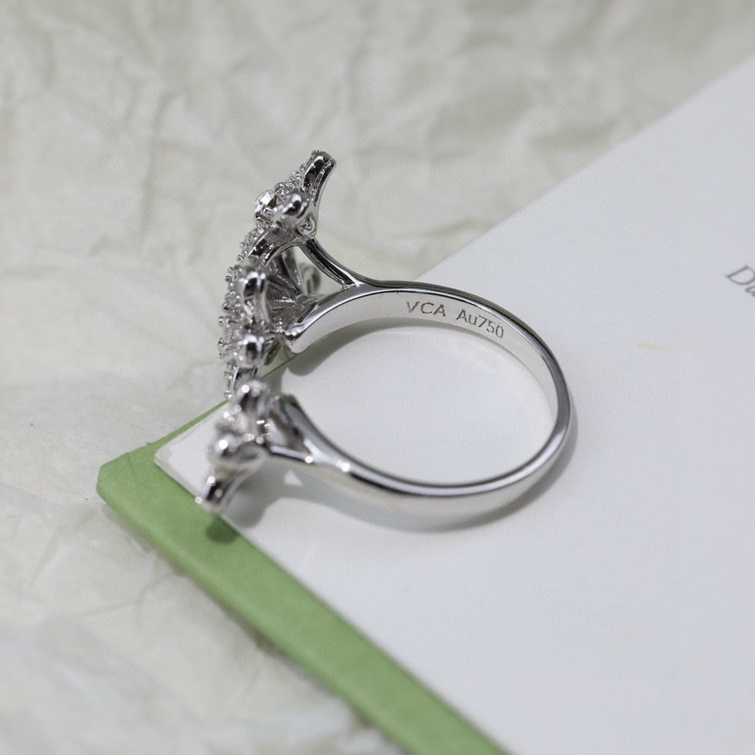 gold floral Ring for women - alternate angle view 6