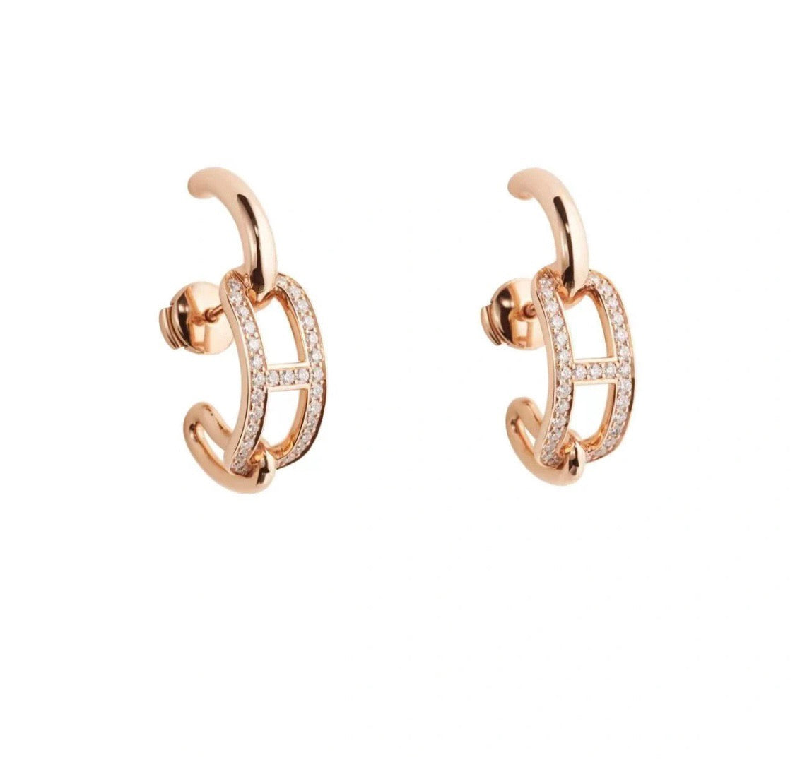 gold 925 sterling silver stylish Stud Earrings for women - product detail view