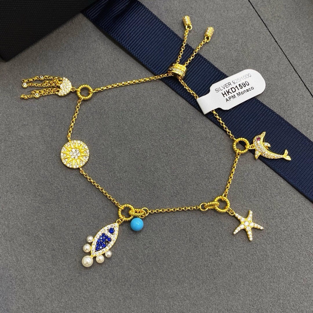 gold pearl Bracelet for women - alternate angle view 3