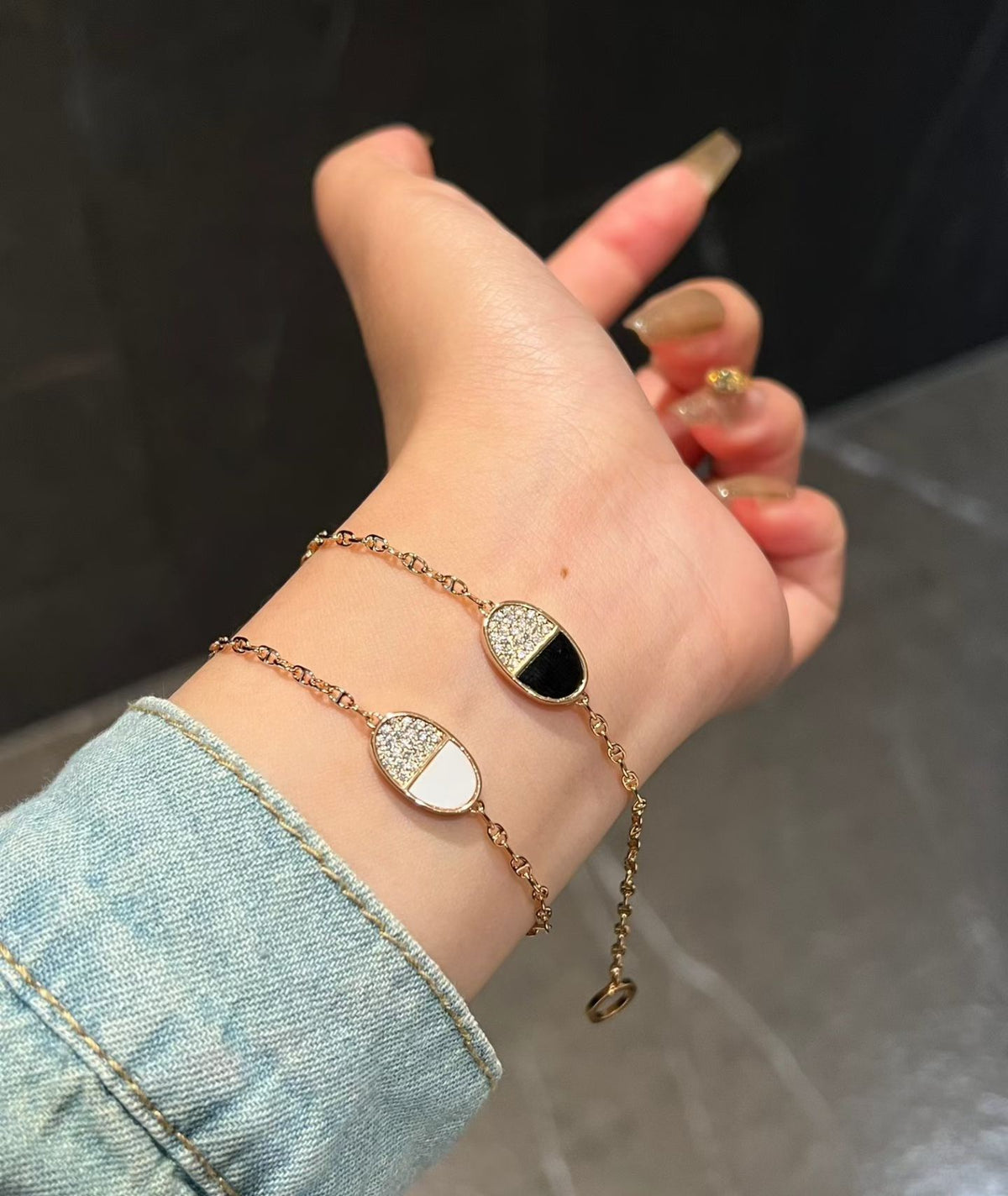 gold heart Bracelet for women - alternate angle view 2