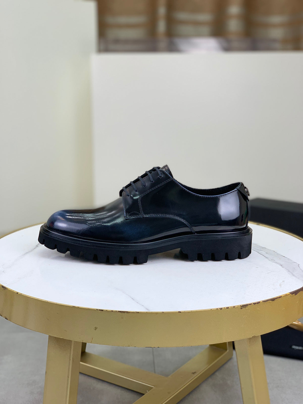 Dolce & Gabbana DG Men's Dress Shoes in Italian Patent Calfskin