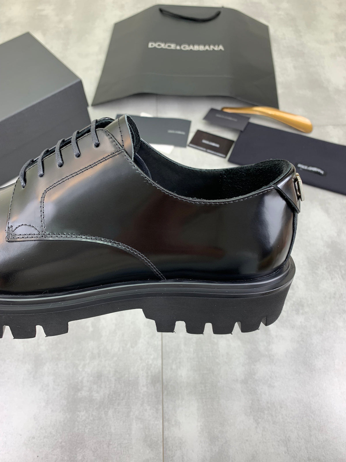 Dolce & Gabbana DG Men's Dress Shoes in Italian Patent Calfskin
