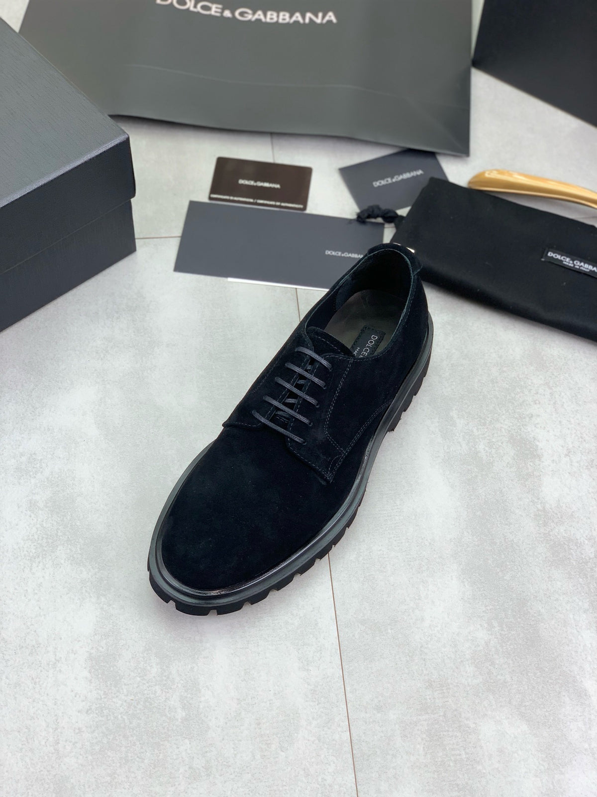 Dolce & Gabbana DG Men's Slip-On Moccasin Loafers with Metal Detail