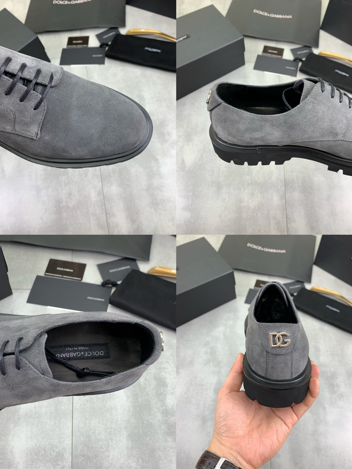 Dolce & Gabbana DG Men's Slip-On Moccasin Loafers with Metal Detail