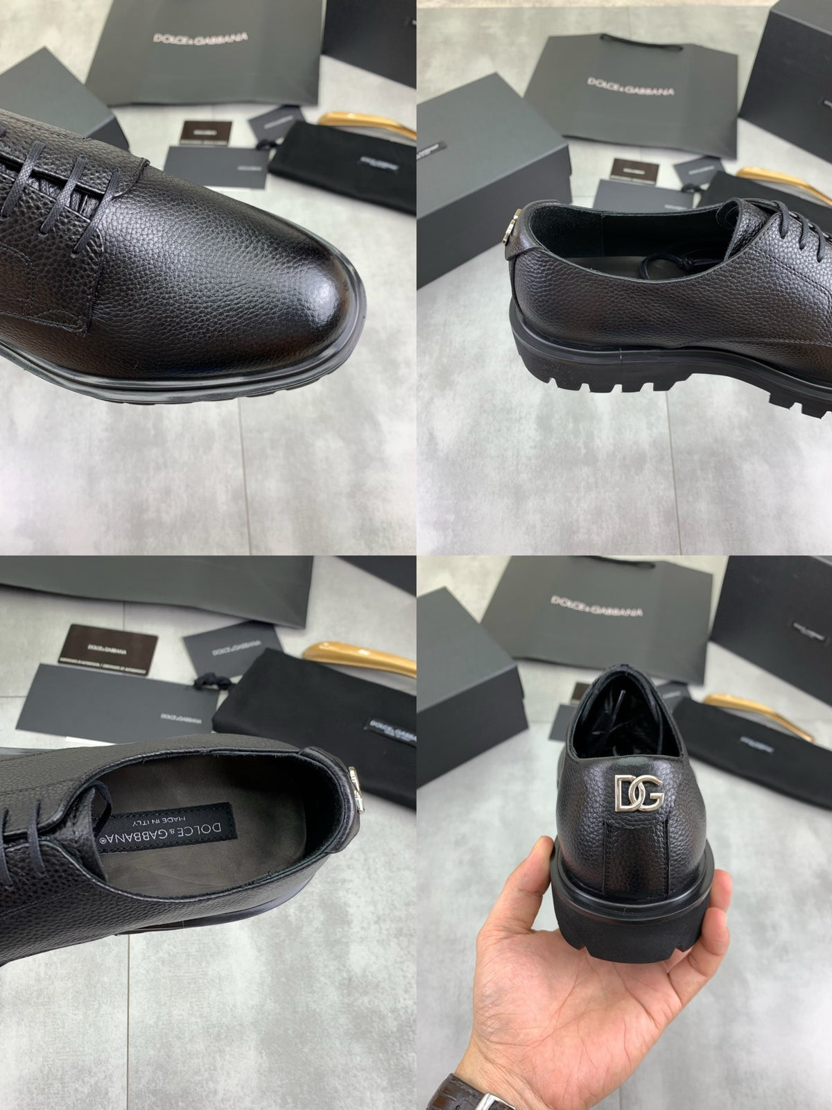 Dolce & Gabbana DG Men's Slip-On Moccasin Loafers with Metal Detail