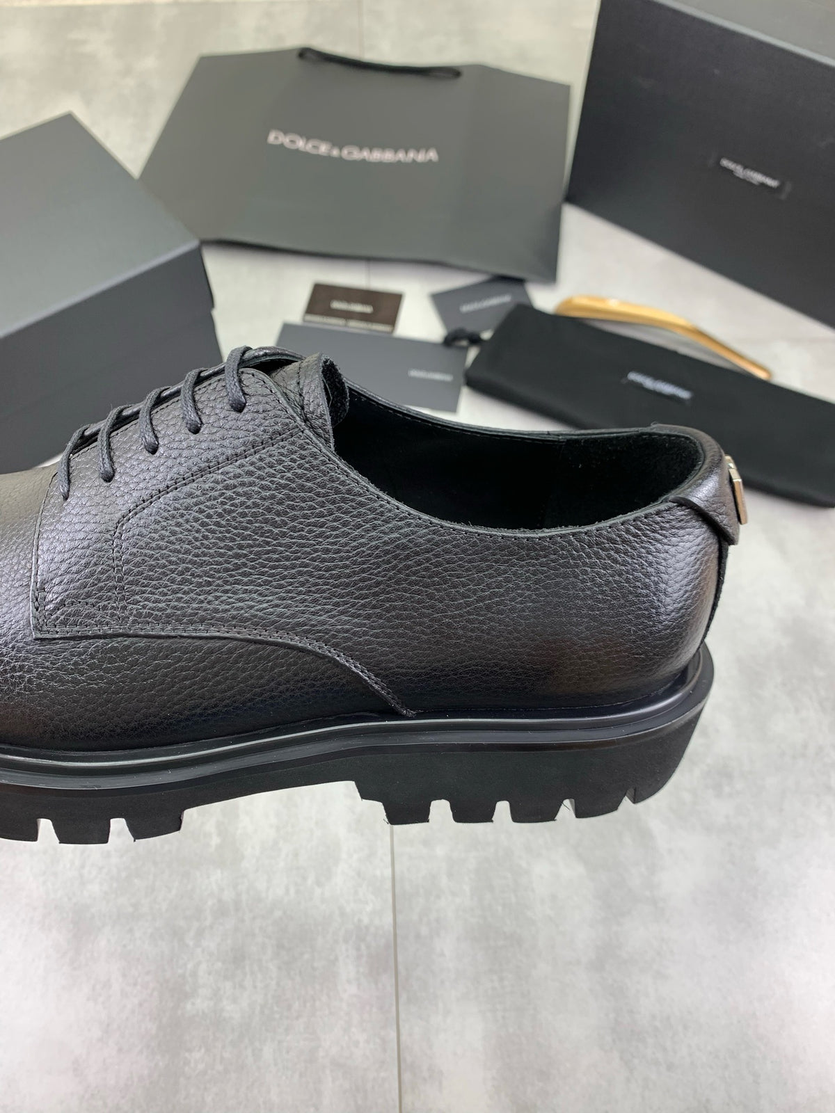 Dolce & Gabbana DG Men's Slip-On Moccasin Loafers with Metal Detail