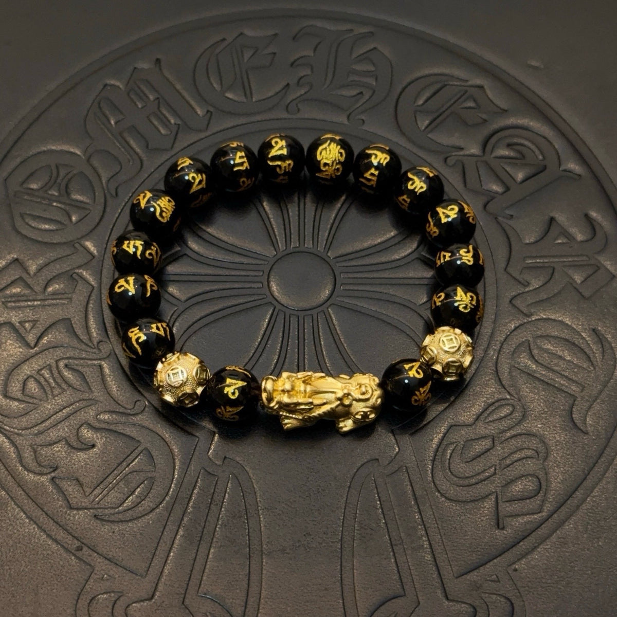 antique cross Bracelet for men - alternate angle view 4