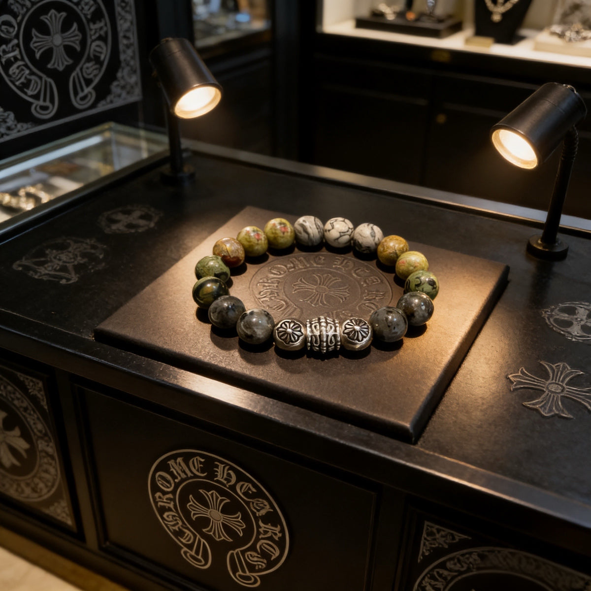 antique cross Bracelet for women - alternate angle view 2