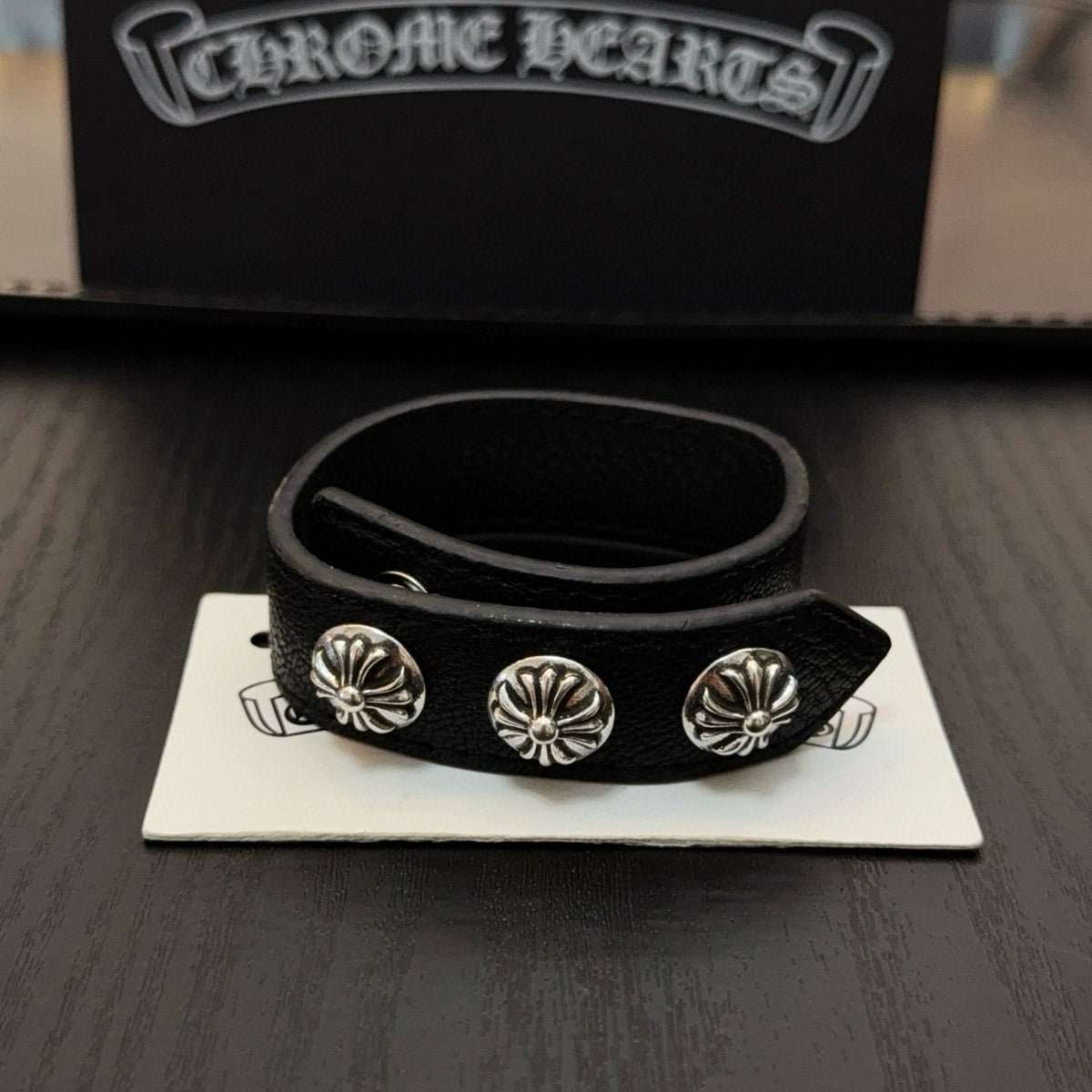 antique leather cross Bracelet for men - alternate angle view 6