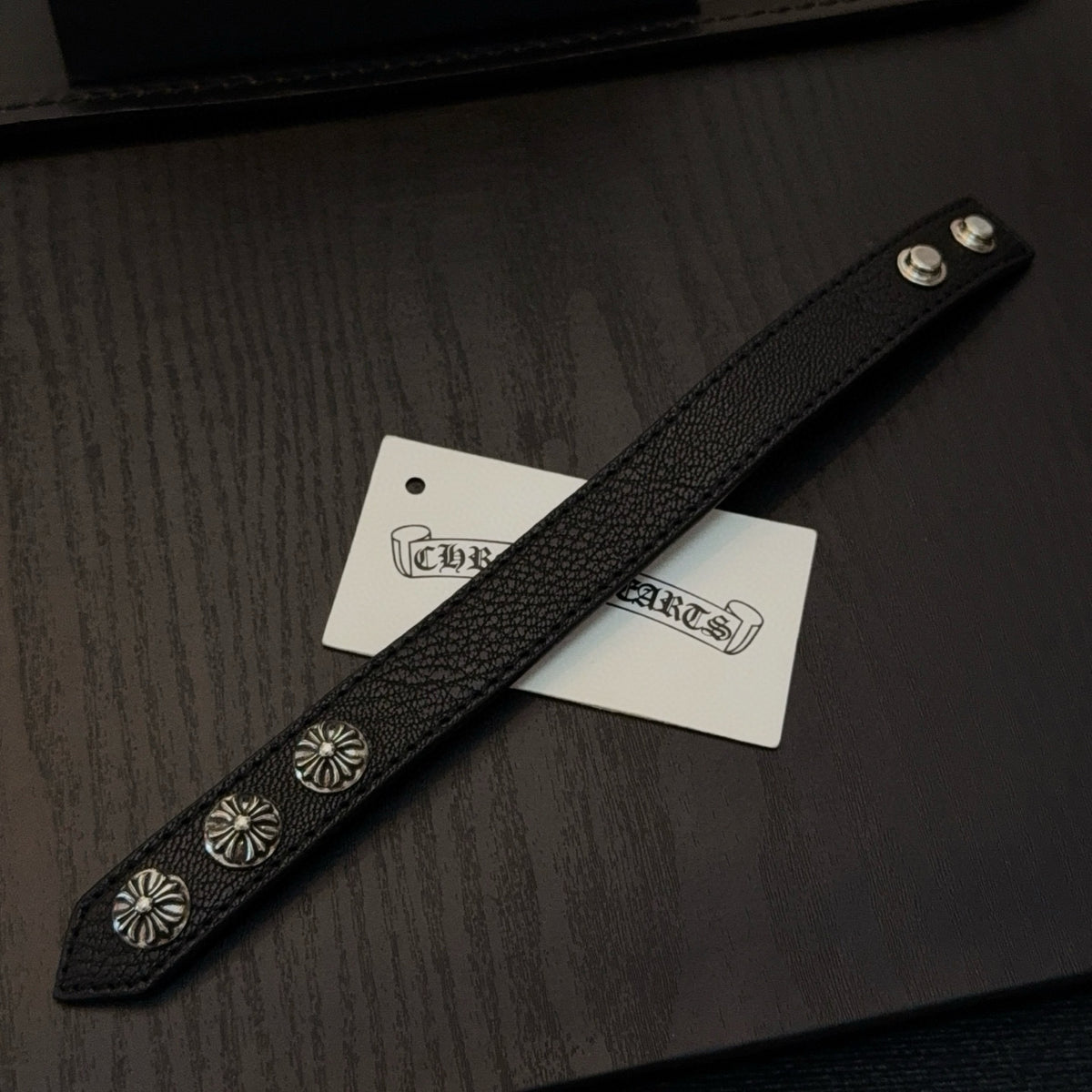 antique leather cross Bracelet for men - alternate angle view 8