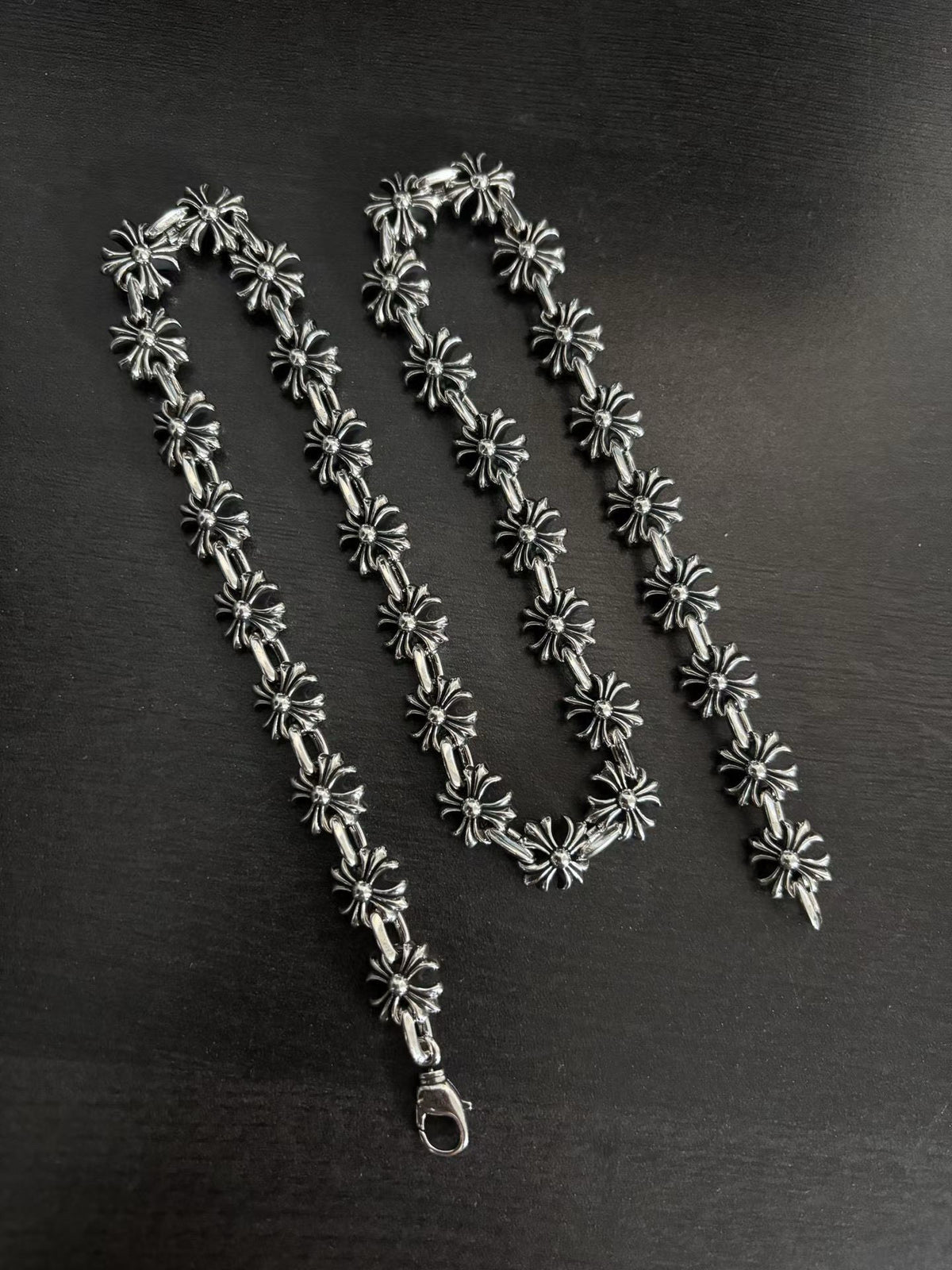 antique cross Necklace for men - alternate angle view 2