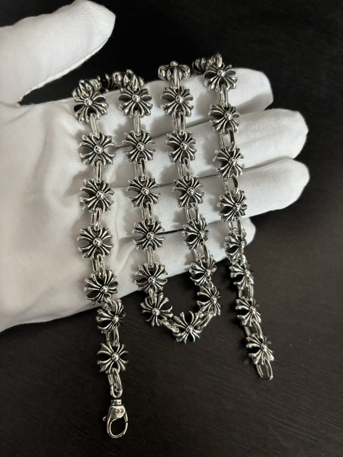 antique cross Necklace for men - product detail view