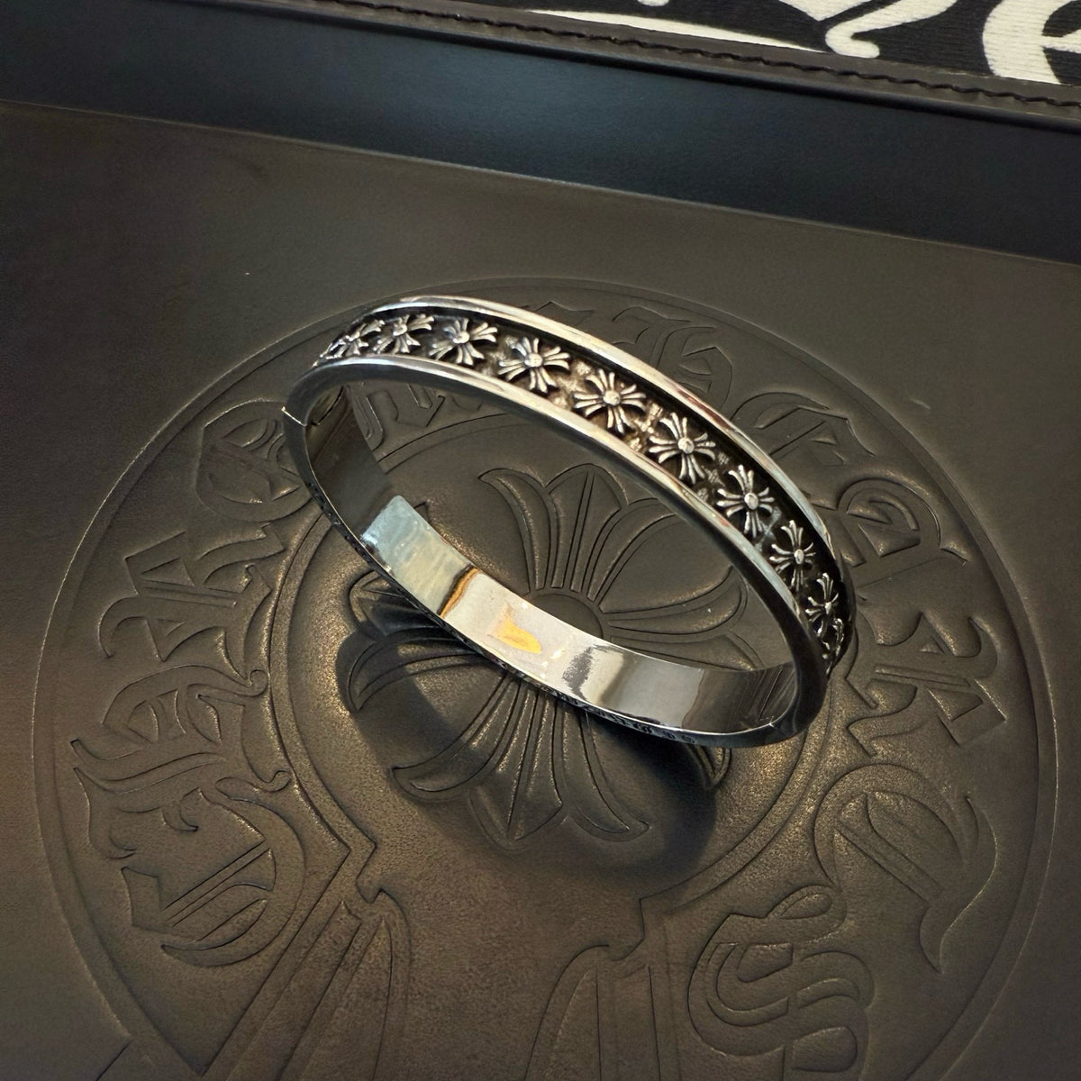 antique cross Bangle for women - alternate angle view 5