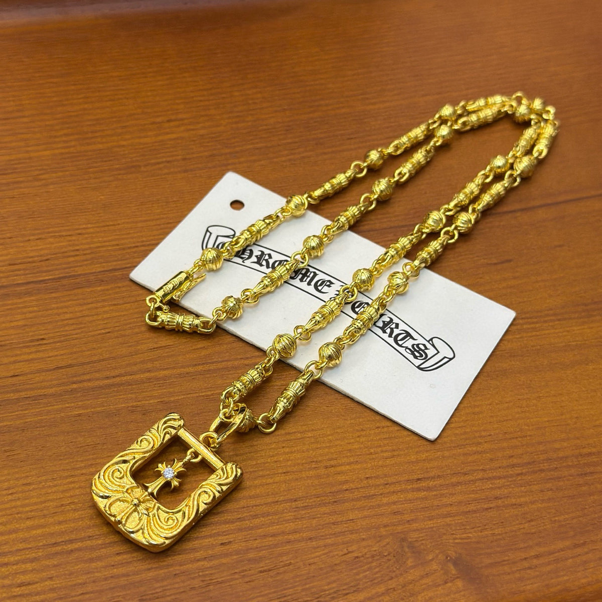 antique cross Pendant for men - alternate angle view 5