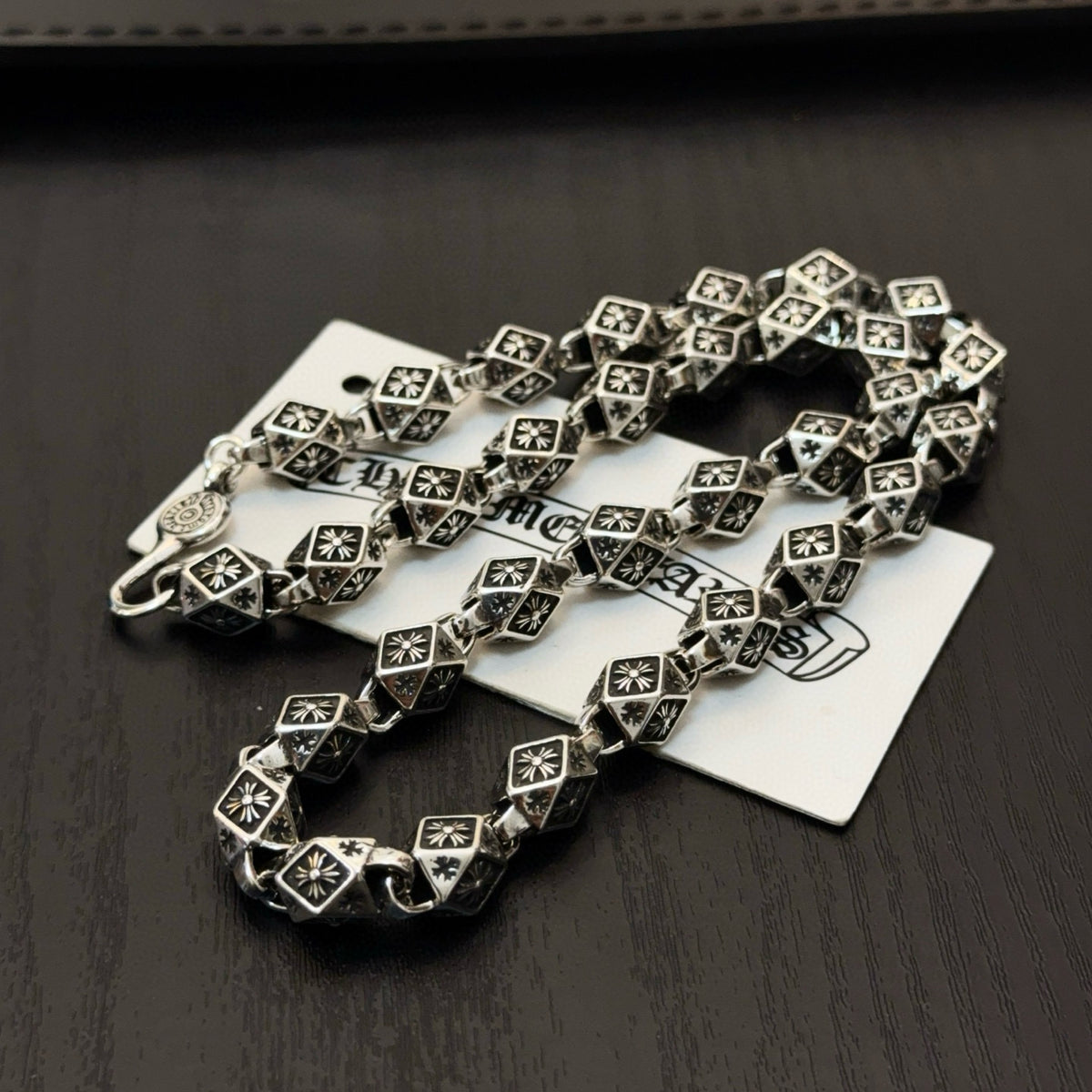 antique cross Necklace for men - alternate angle view 6